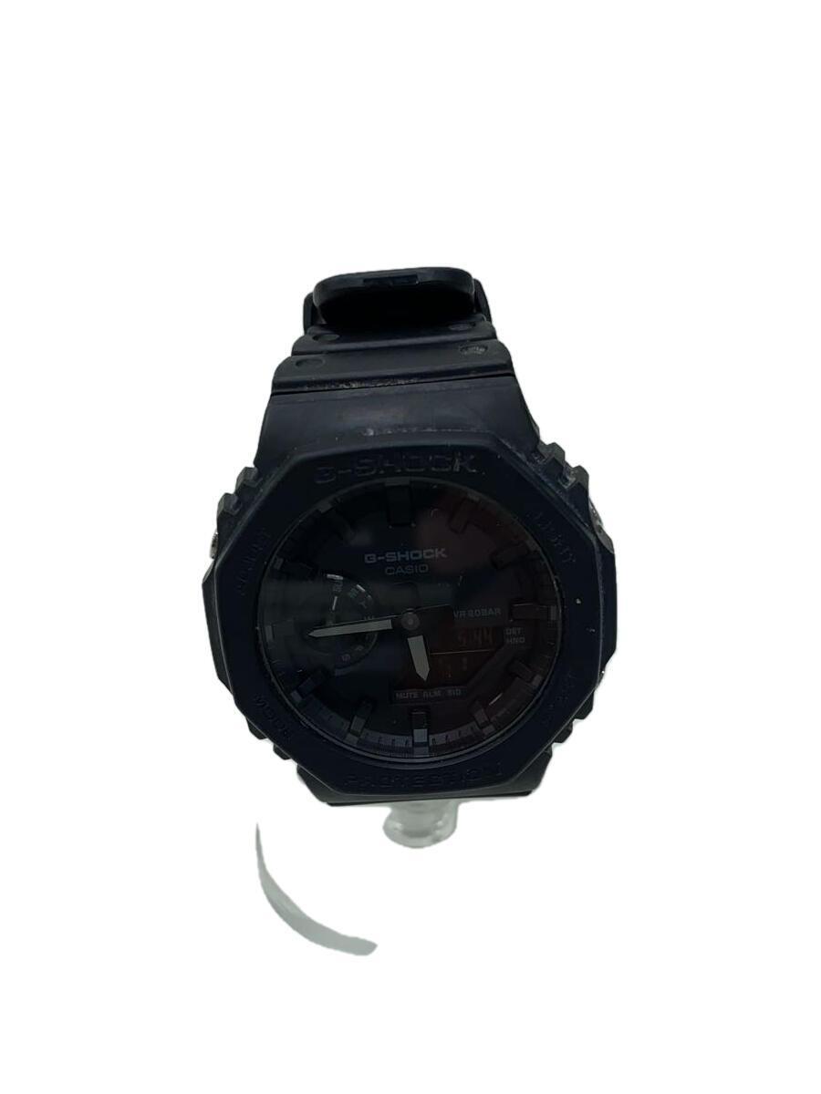 CASIO◆クォーツ腕時計/デジアナ/ラバー/ブラック/ブラック/GA2100