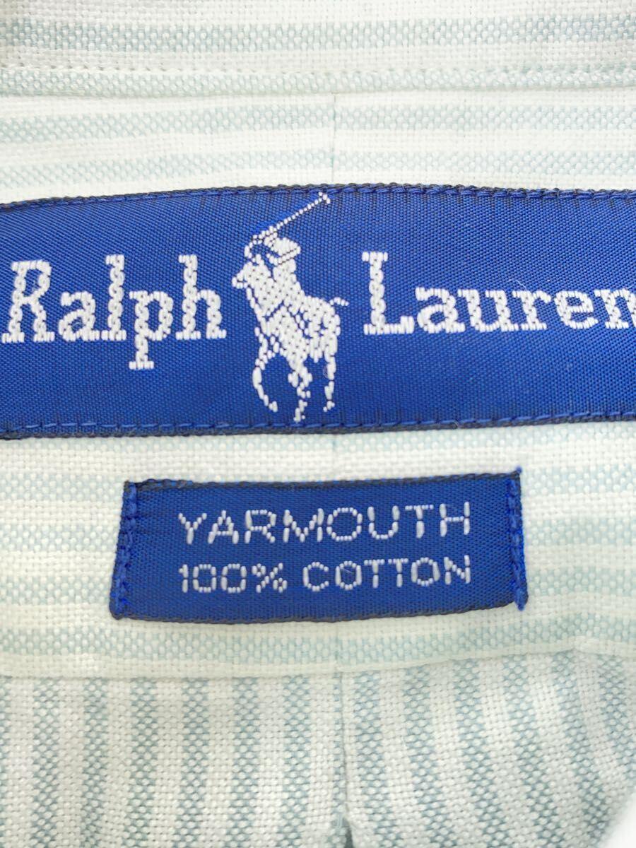 POLO RALPH LAUREN◆YARMOUTH/スモールポニー/ボタンダウン/長袖シャツ/16/コットン/ブルー/ストライプ_画像5