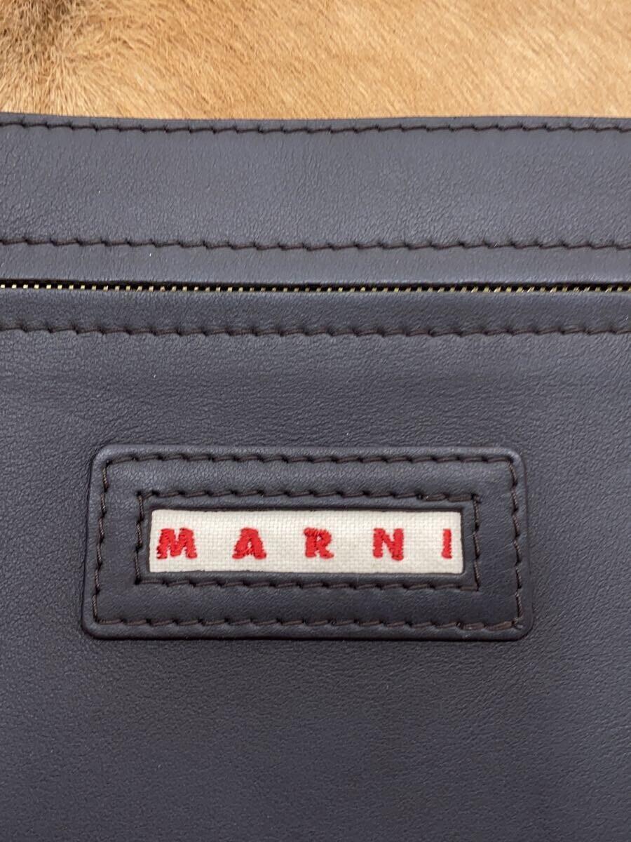 MARNI◆パニエ サークルハンドル バケットバッグ/ショルダーバッグ/-/BRW/無地_画像5