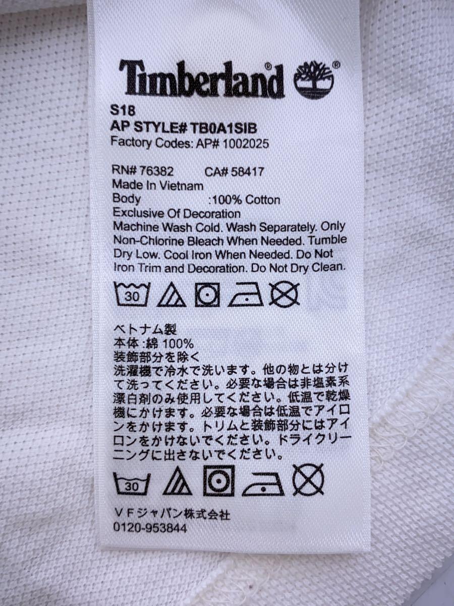 Timberland◆ポロシャツ/S/コットン/WHT/無地_画像4