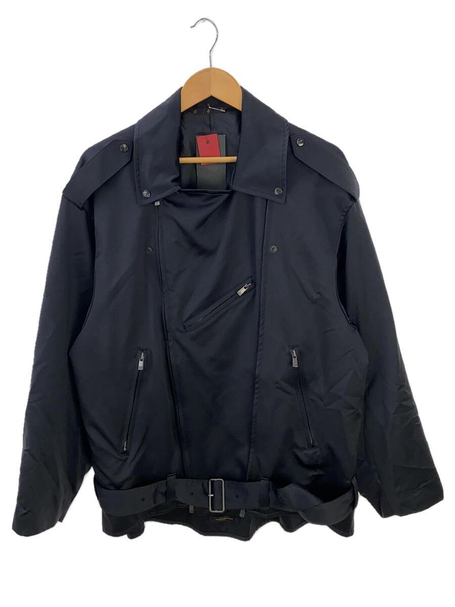 ato◆SATIN RIDERS BLOUSON/ジャケット/46/ナイロン/BLK/黒/AM22A-B01/エポレット_画像1