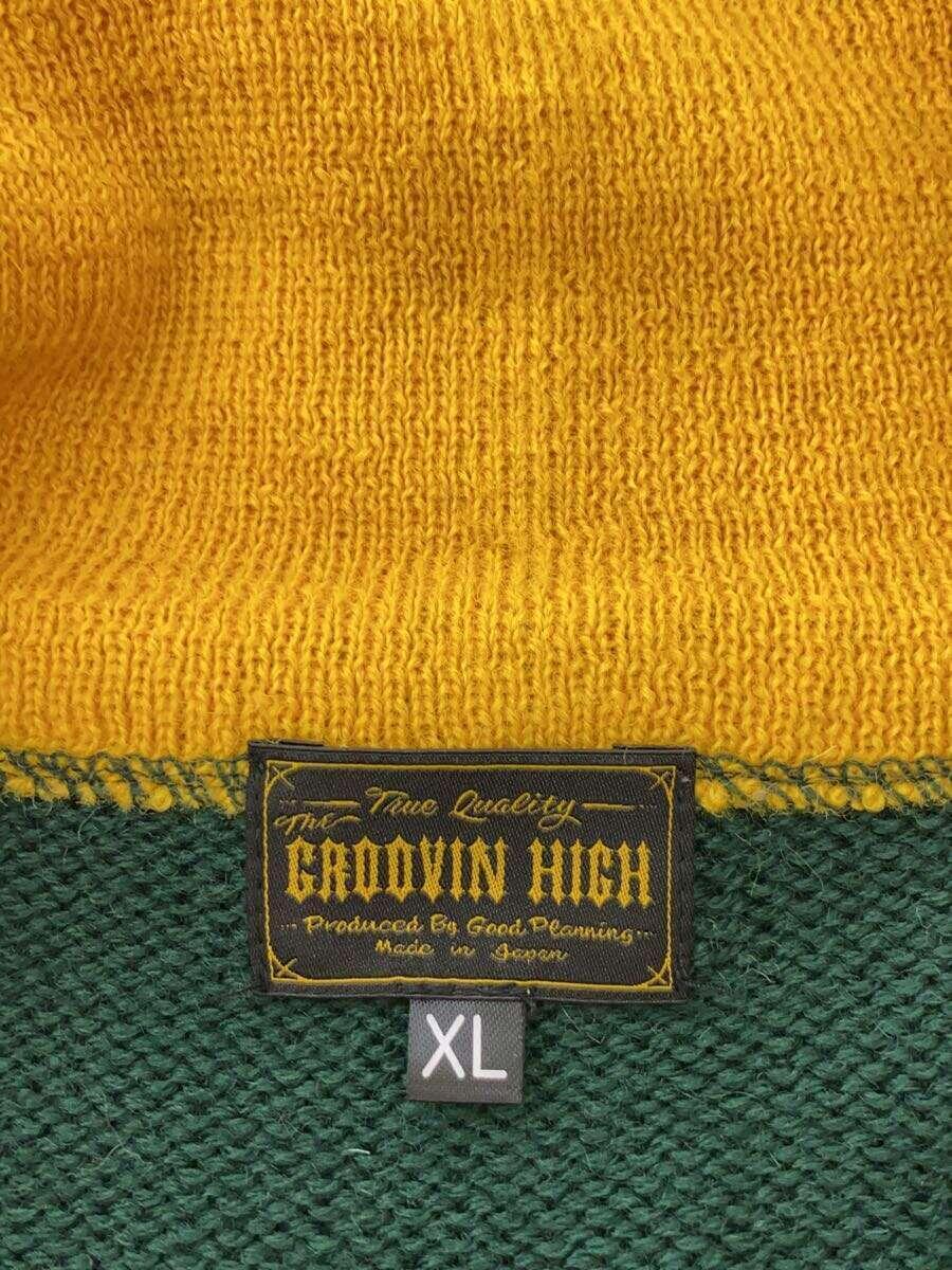 The GROOVIN HIGH◆1940s Motorcycle Knit/セーター(厚手)/XL/ウール/GRN_画像3