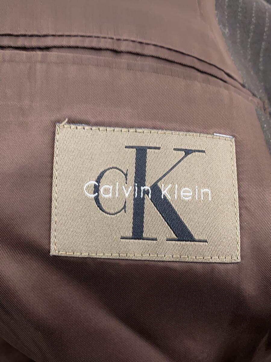 Calvin Klein◆セットアップ/36/ウール/BRW/ストライプ/3715-cbeku-la-1112_画像3