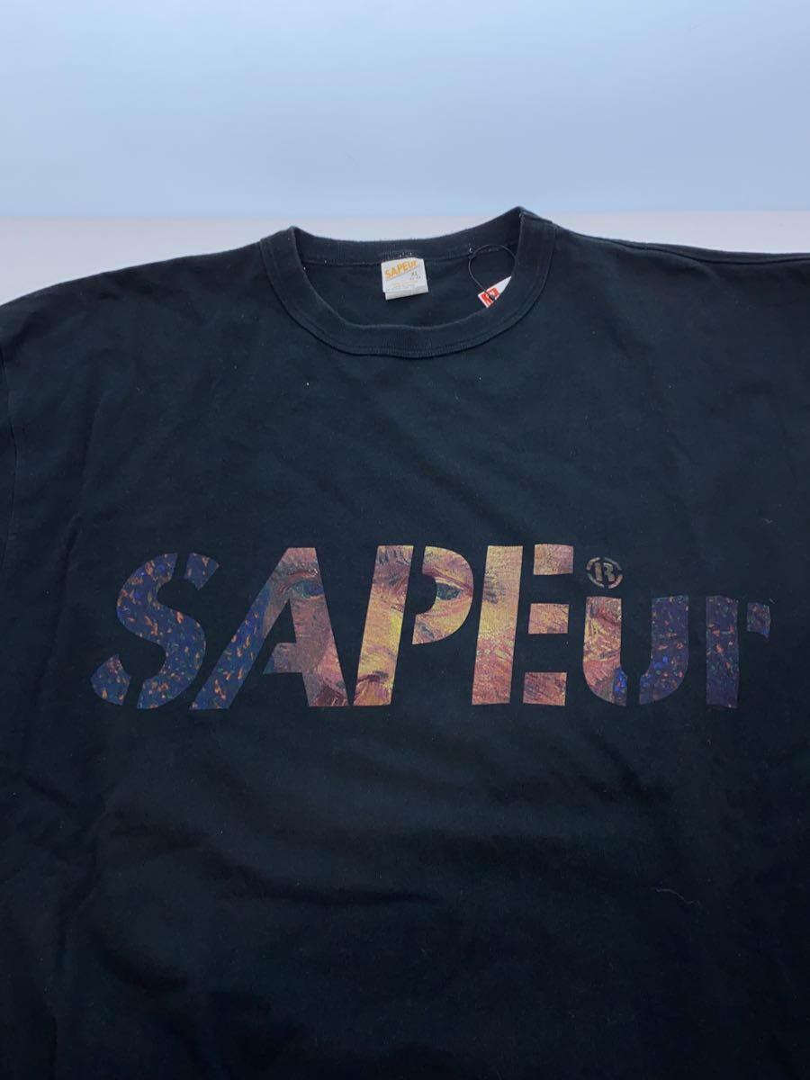 A Elegantes SAPEur◆Tシャツ/XL/コットン/BLK/ブラック/半袖_画像5