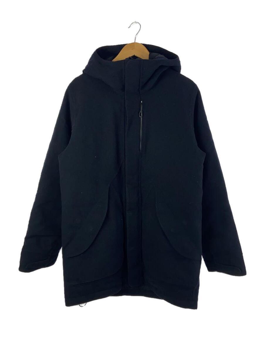 GOLDWIN◆GOLDWIN HOODED SPUR DOWN COAT/M/ウール/NVY/GO11712P/汚れ有