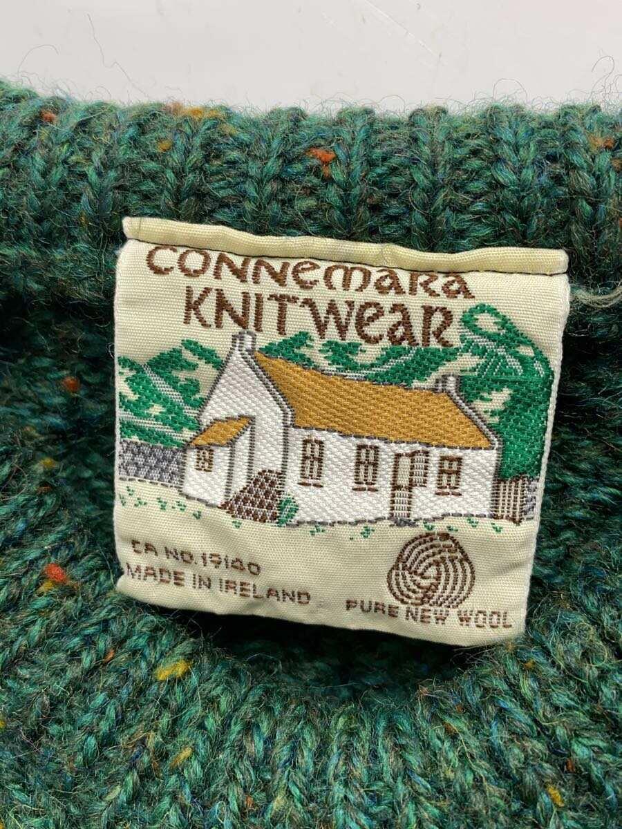 80s/Connemara Knitwear/カラーネップ柄/フィッシャーマンセーター/GRN_画像3