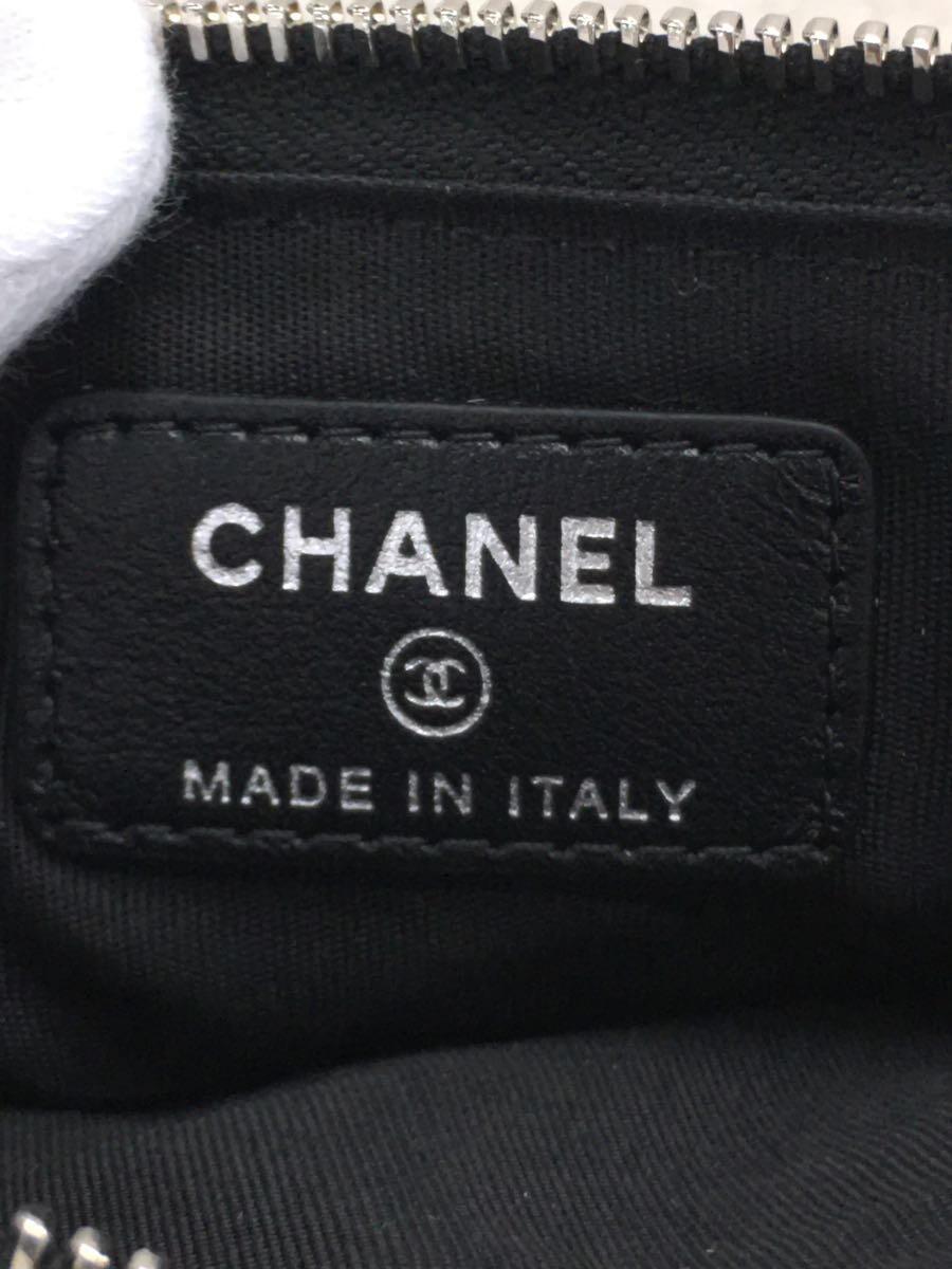 CHANEL◆長財布/レザー/BLK/レディース_画像3