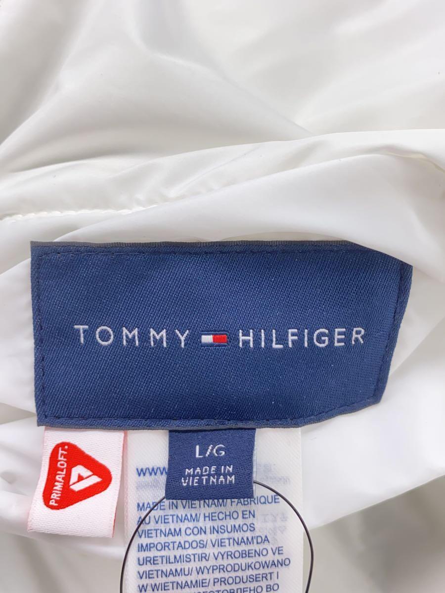 TOMMY HILFIGER◆ダウンジャケット/L/ポリエステル/WHT/78J4658_画像3