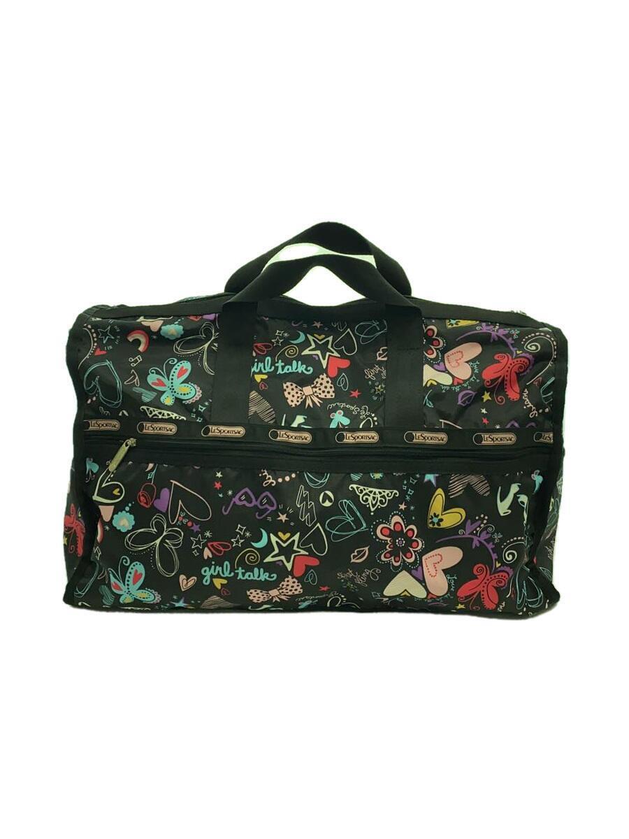 LESPORTSAC◆ボストンバッグ/-/BLK/総柄_画像1