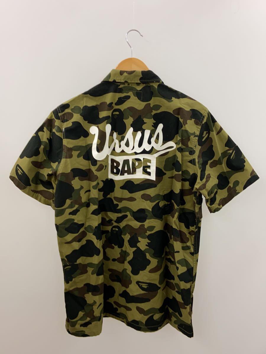 A BATHING APE◆半袖シャツ/L/コットン/KHK/カモフラ/001SHG201009X_画像2