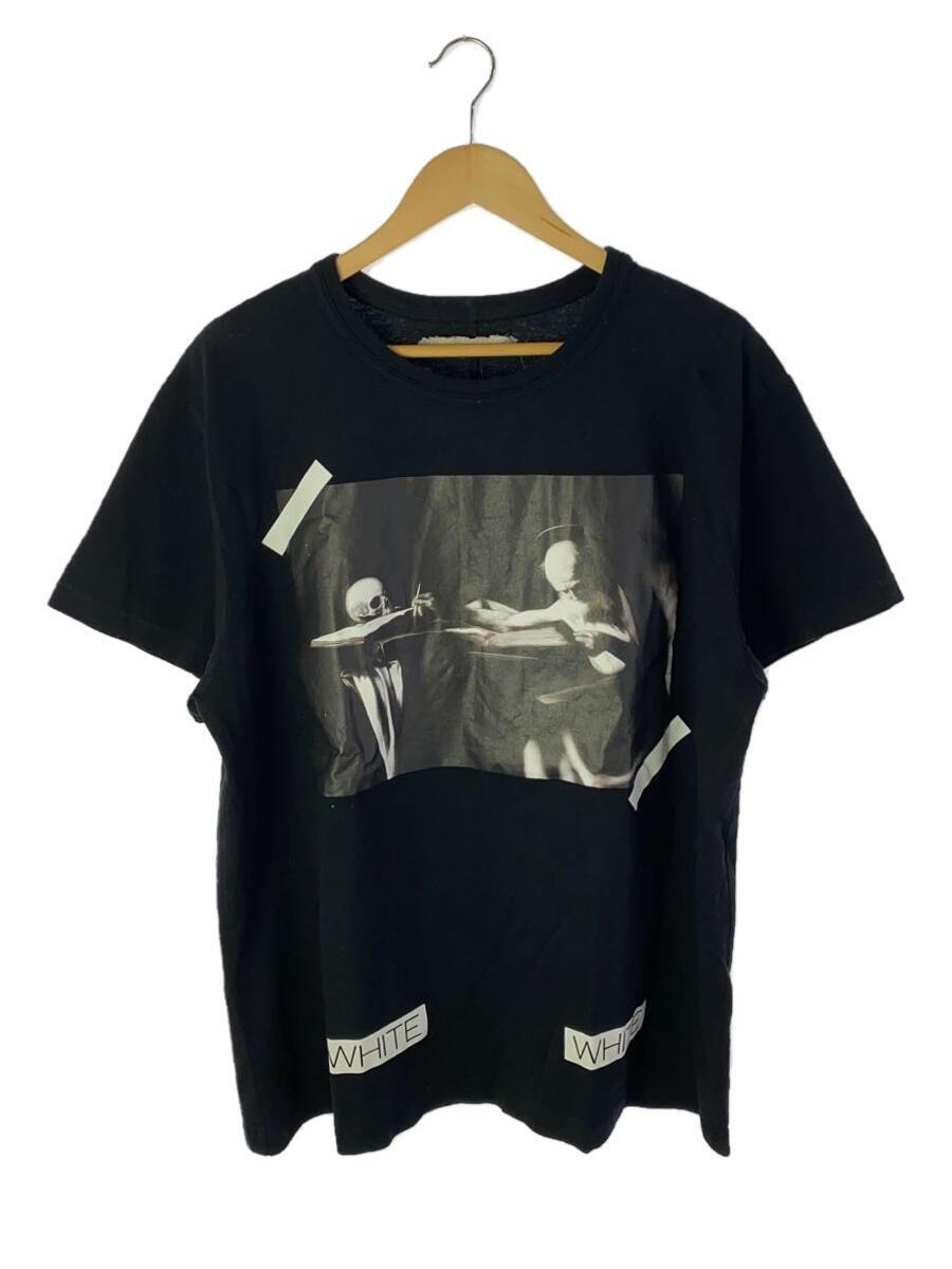 OFF-WHITE◆Tシャツ/M/コットン/BLK