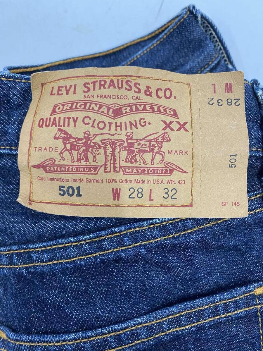 Levi’s◆98年製/501/ボタン裏553/濃紺/USA製/デニムパンツ/ボタンフライ/W28×32_画像4