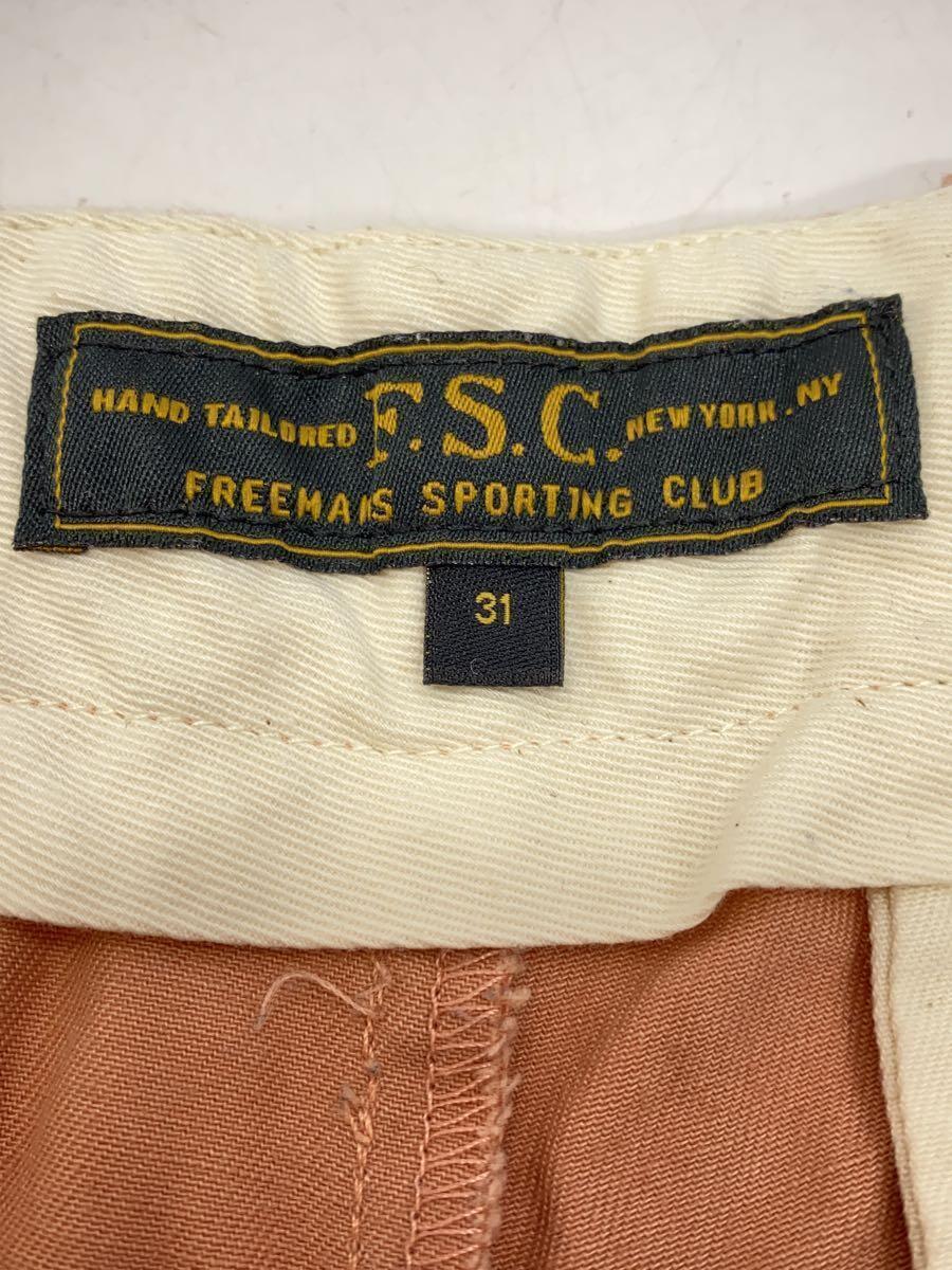 FREEMANS SPORTING CLUB◆ショートパンツ/31/コットン/PNK/無地_画像4