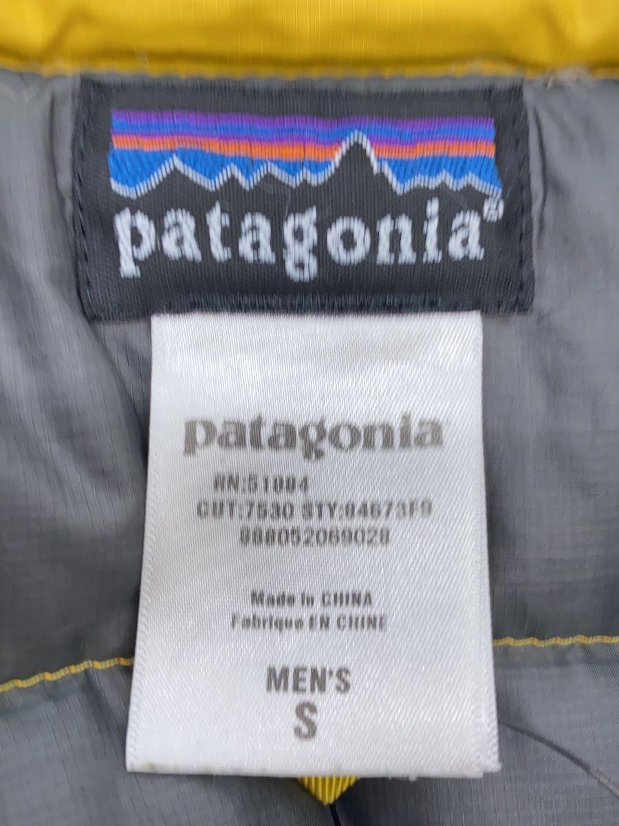 patagonia◆ダウンジャケット/S/ポリエステル/YLW/無地/84673F9_画像3