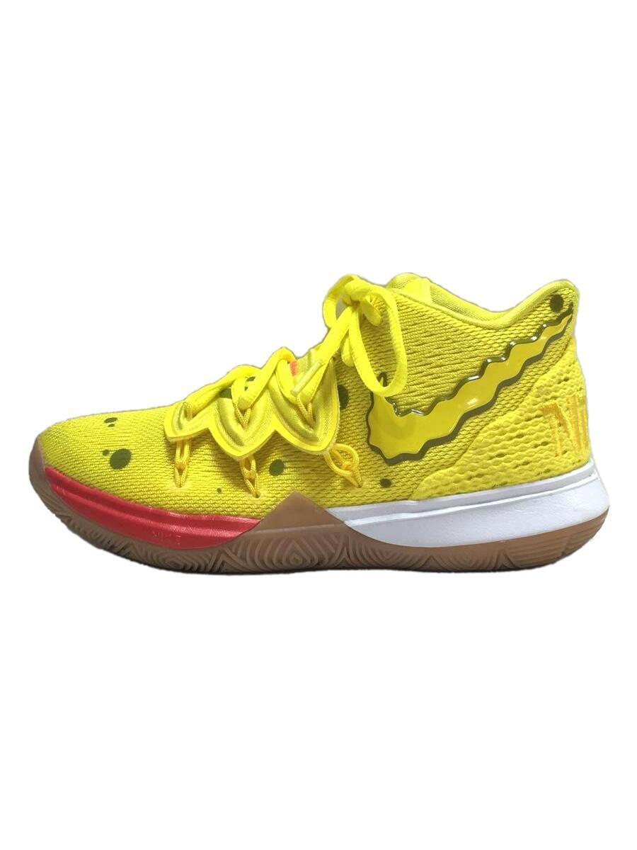 NIKE◆KYRIE 5 SBSP (GS)/カイリー5 GS/SPONGEBOB/22.5cm/YLW/CJ7227-700