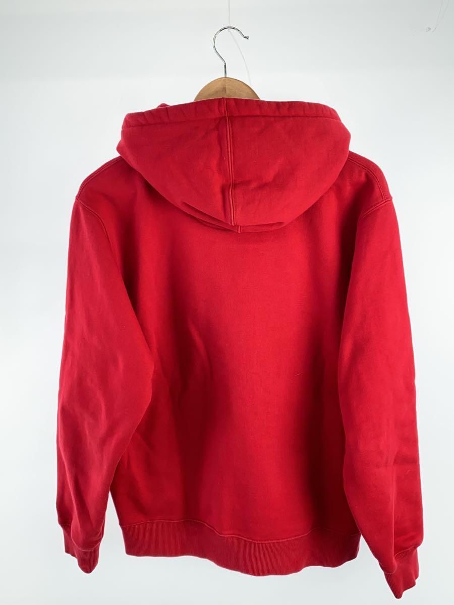 Supreme◆18AW/Label Hooded Sweatshirt/パーカー/M/コットン/RED_画像2