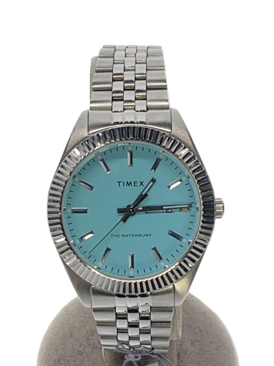 TIMEX◆クォーツ腕時計/アナログ/ステンレス/ブルー/シルバー/TW2V18200