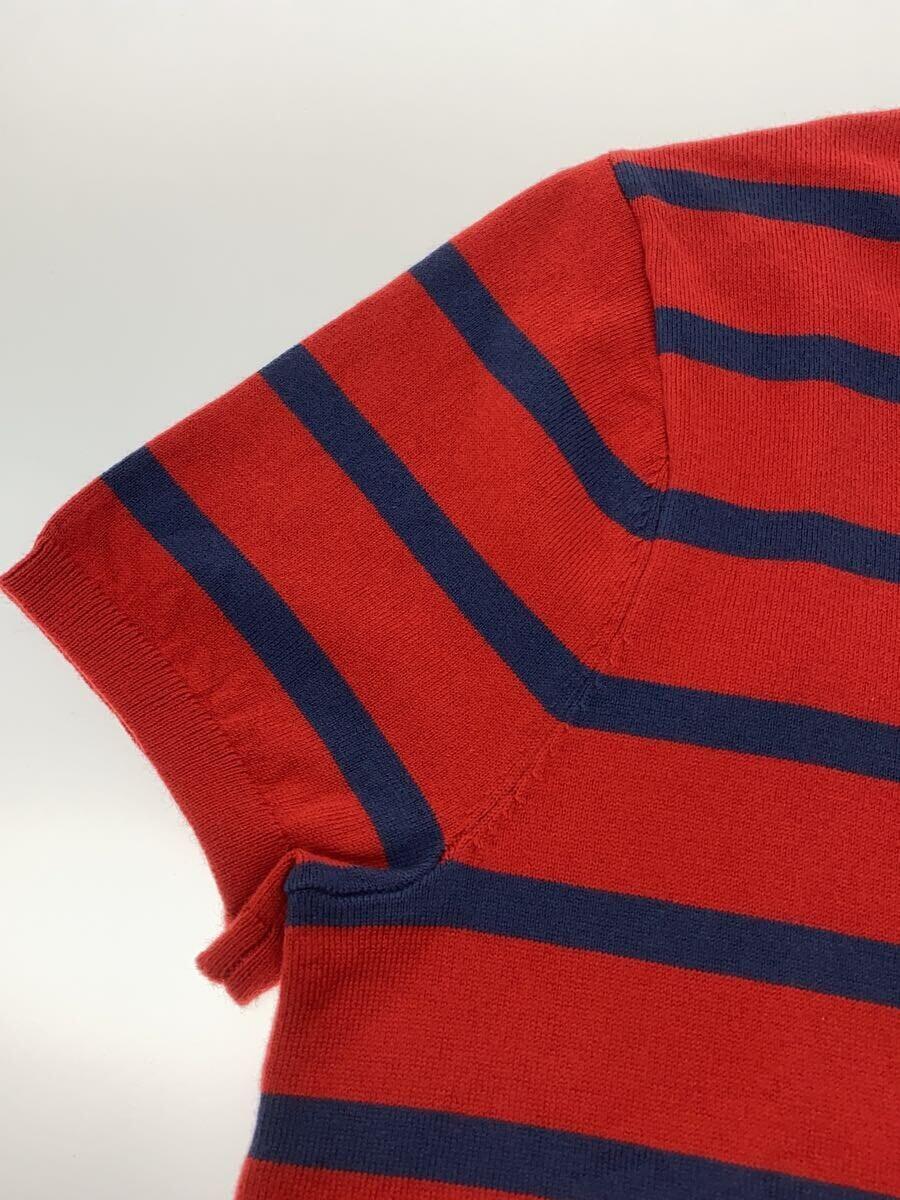 POLO RALPH LAUREN◆セーター(薄手)/S/コットン/RED/ボーダー_画像5