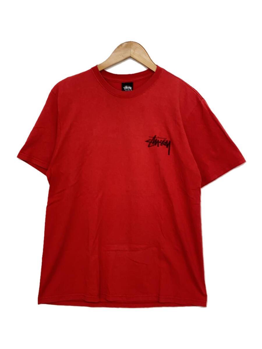 STUSSY◆Tシャツ/M/コットン/RED