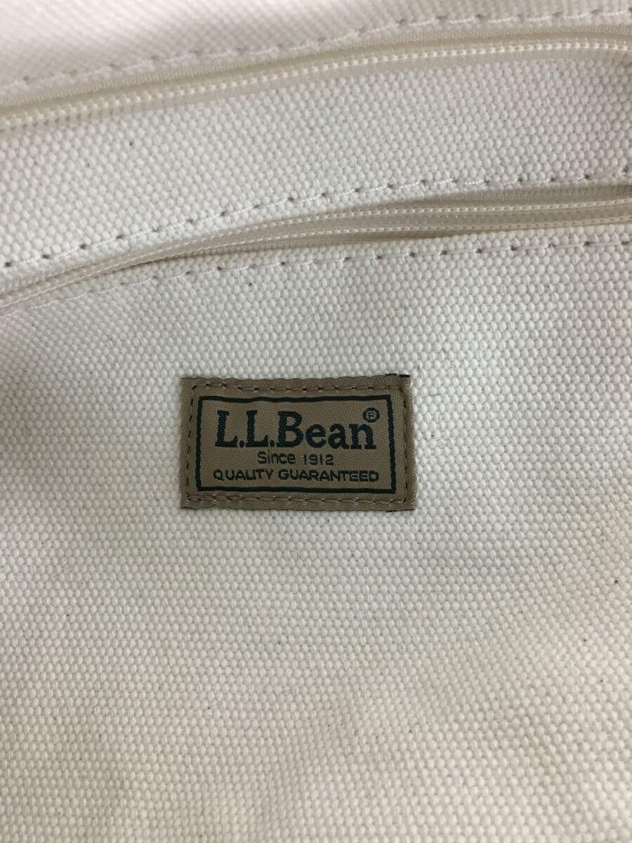 L.L.Bean◆トートバッグ/キャンバス/WHT/無地_画像5