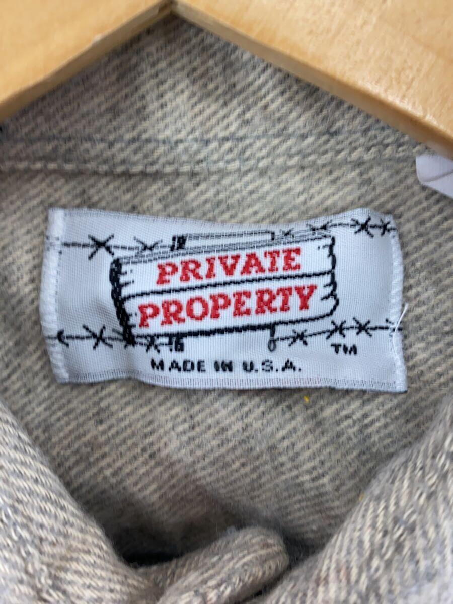 PRIVATE PROPERTY/長袖シャツ/M/コットン/無地_画像3