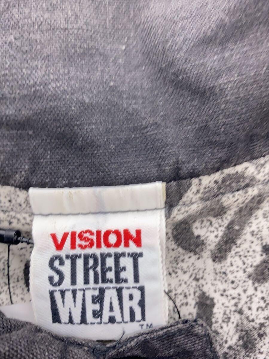 VISION STREET WEAR◆90s/フェード感/ショップコート/-/コットン/BLK_画像3