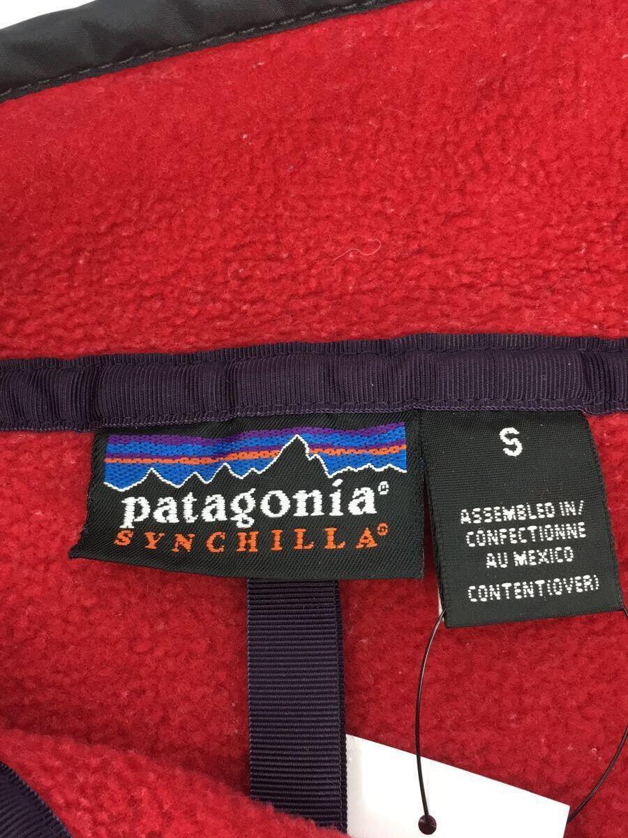 patagonia◆フリースジャケット/S/ポリエステル/RED/25450/Ms Synchilla Snap T Pullover_画像3