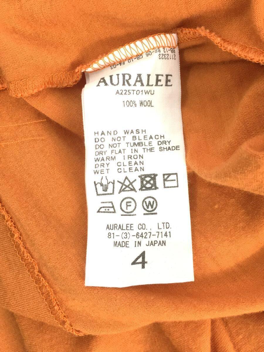 AURALEE◆Tシャツ/4/ウール/ORN/A22ST01WU/SUPER SOFT WOOL JERSEY MOCK-NECK_画像4