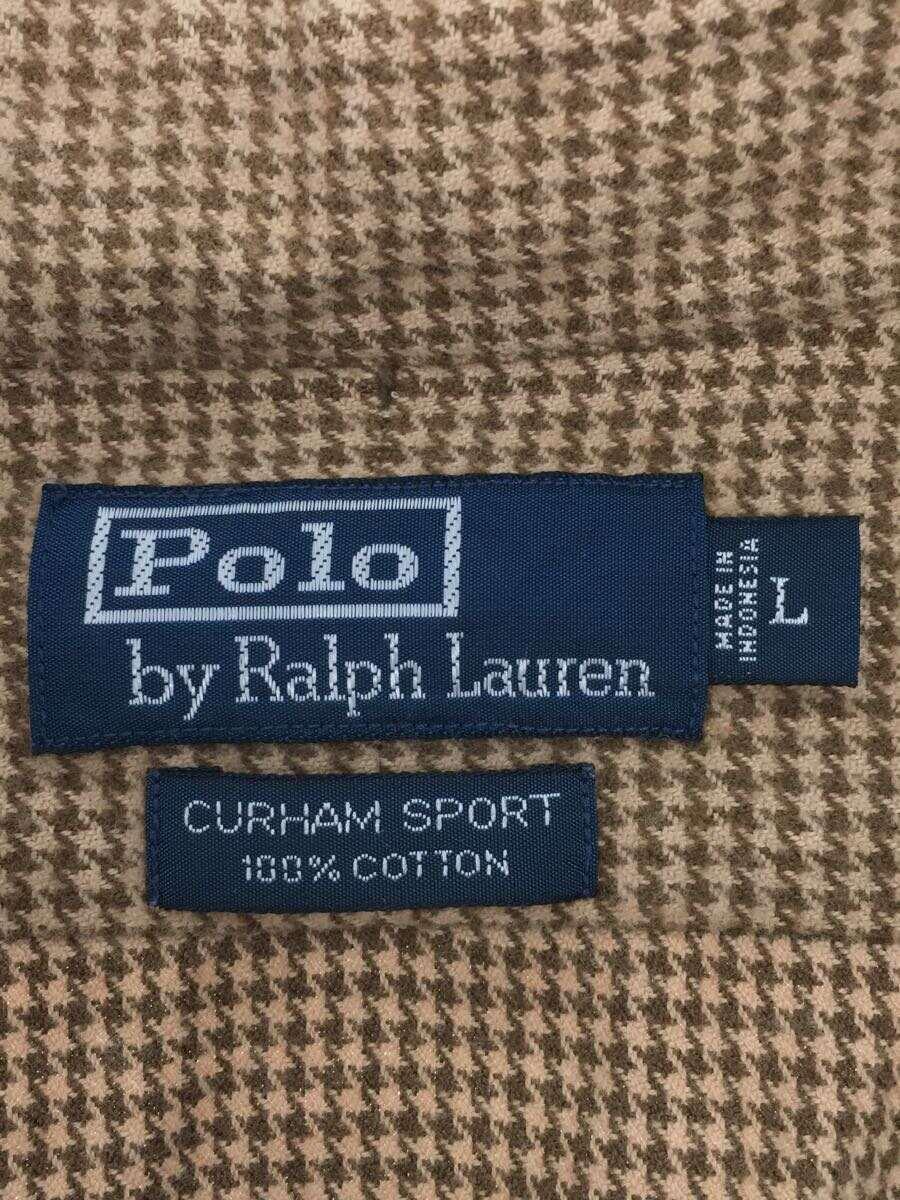 POLO RALPH LAUREN◆長袖シャツ/L/ウール/BRW/千鳥格子/HS-RL-CA3682_画像3