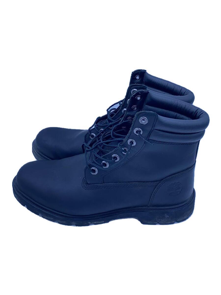 Timberland◆YOUTH 6 INCH BASIC BOOT/レースアップブーツ/27.5cm/BLK/A1OT6_画像1