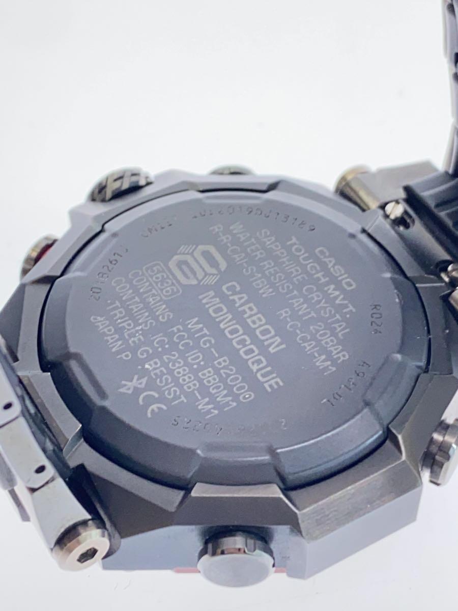 CASIO◆ソーラー腕時計_G-SHOCK/アナログ/ステンレス/BLK/GRY/SS_画像3