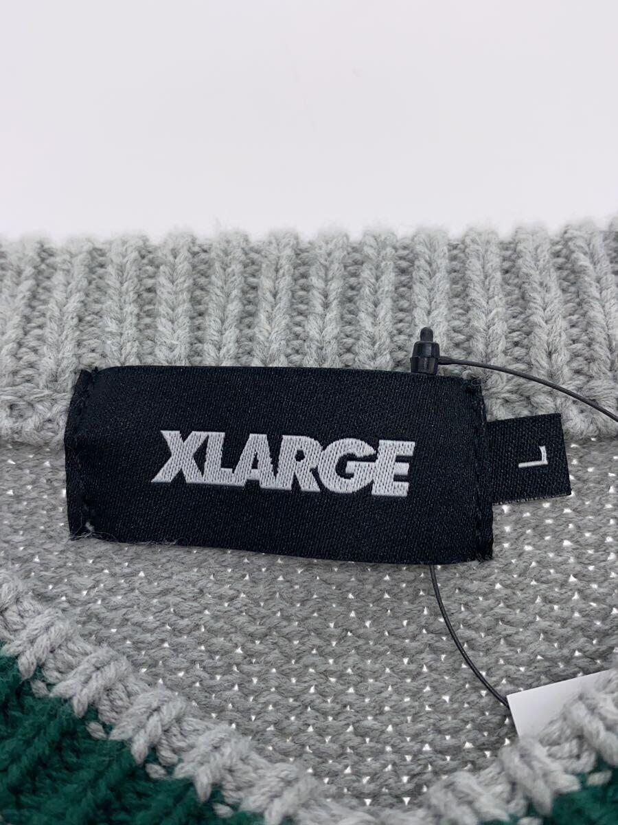 X-LARGE◆セーター(厚手)/L/コットン/GRY/101223015003_画像3