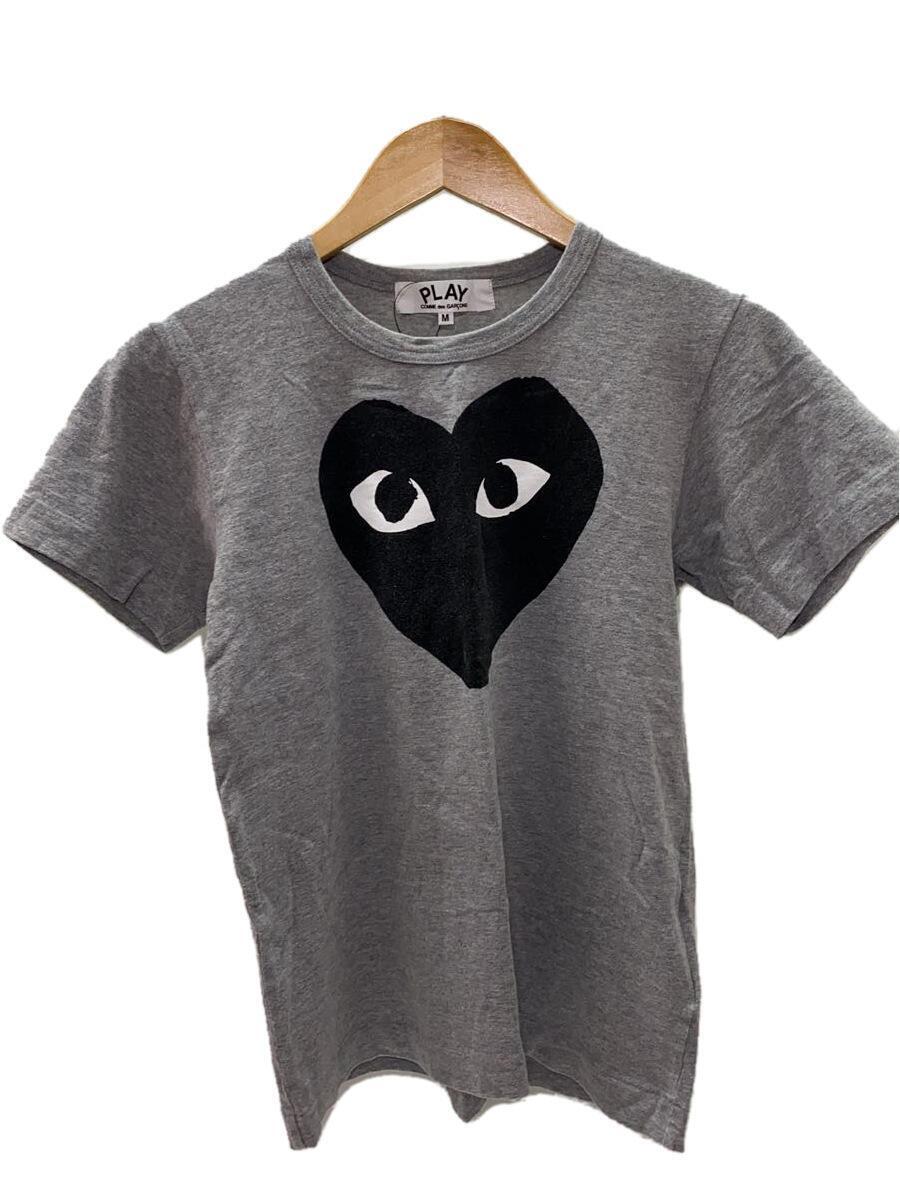 PLAY COMME des GARCONS◆Tシャツ/M/コットン/GRY/AZ-T083