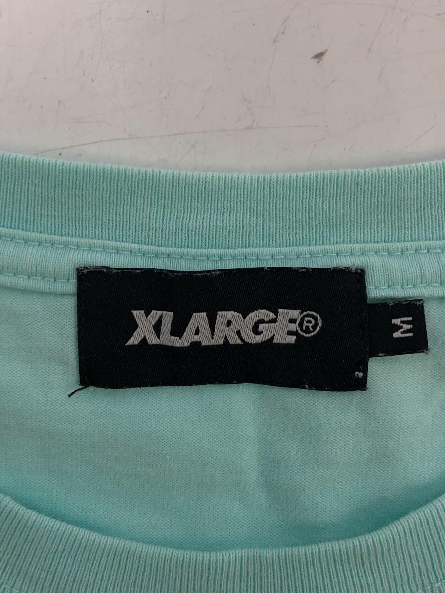 X-LARGE◆Tシャツ/M/コットン/BLU/無地/01192155_画像3