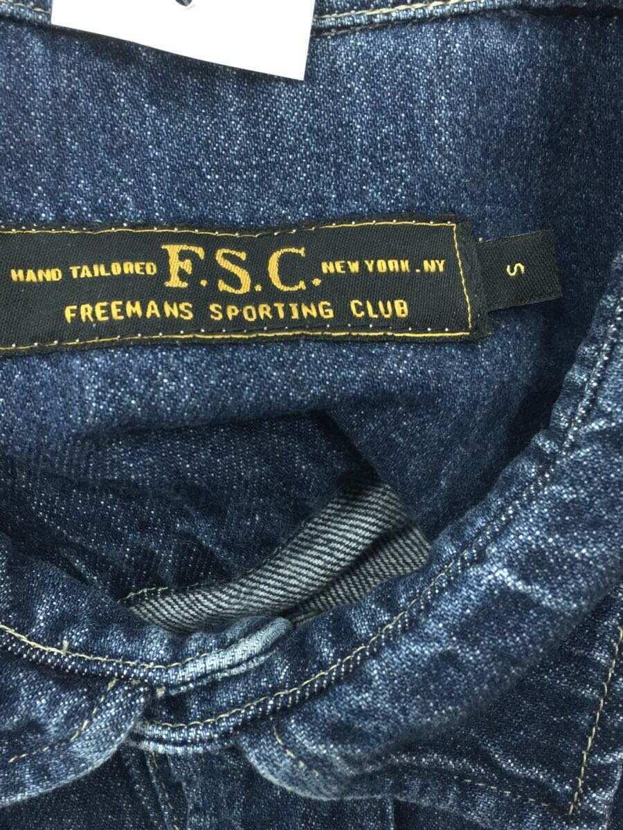 FREEMANS SPORTING CLUB◆フリーマンズスポーティングクラブ/長袖シャツ/S/コットン/インディゴ_画像3