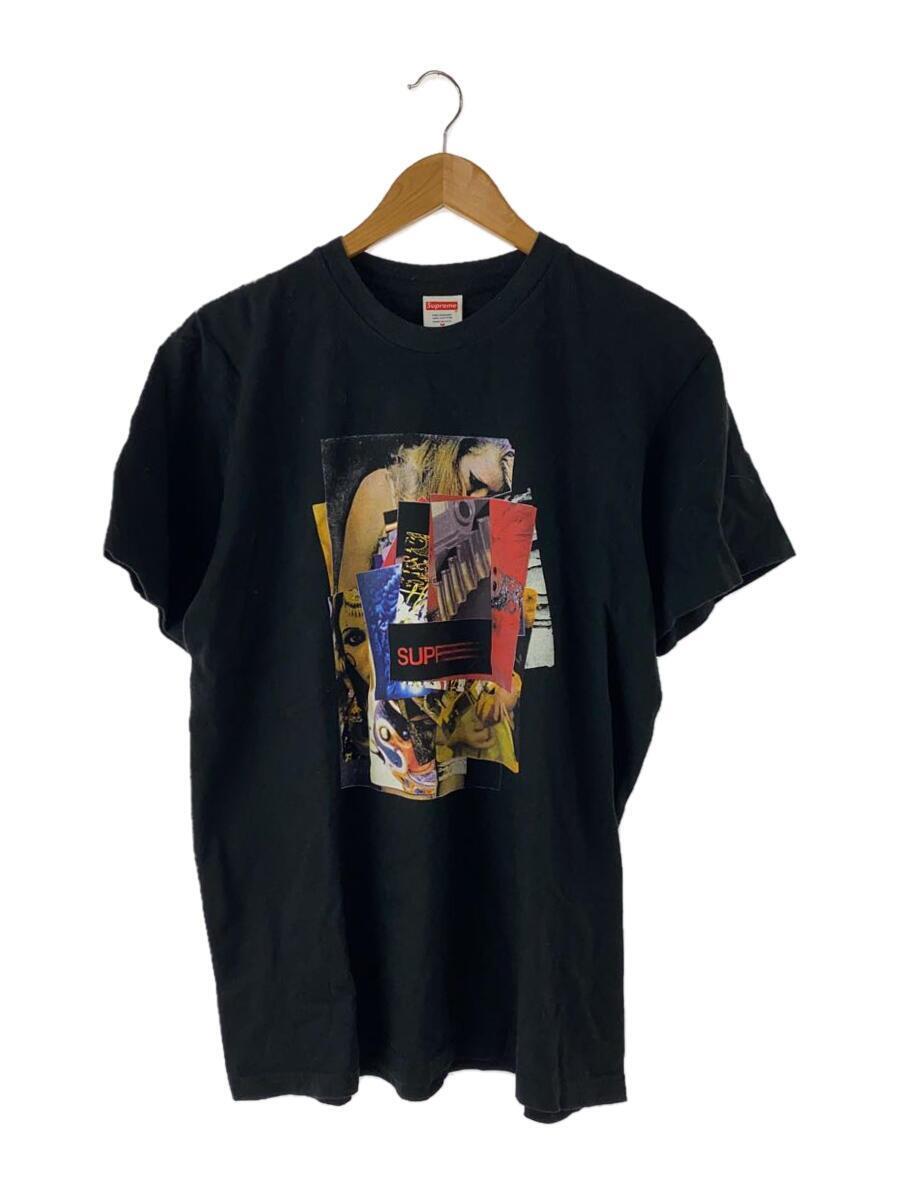 Supreme◆21AW/Stack Tee/Tシャツ/M/コットン/BLK_画像1