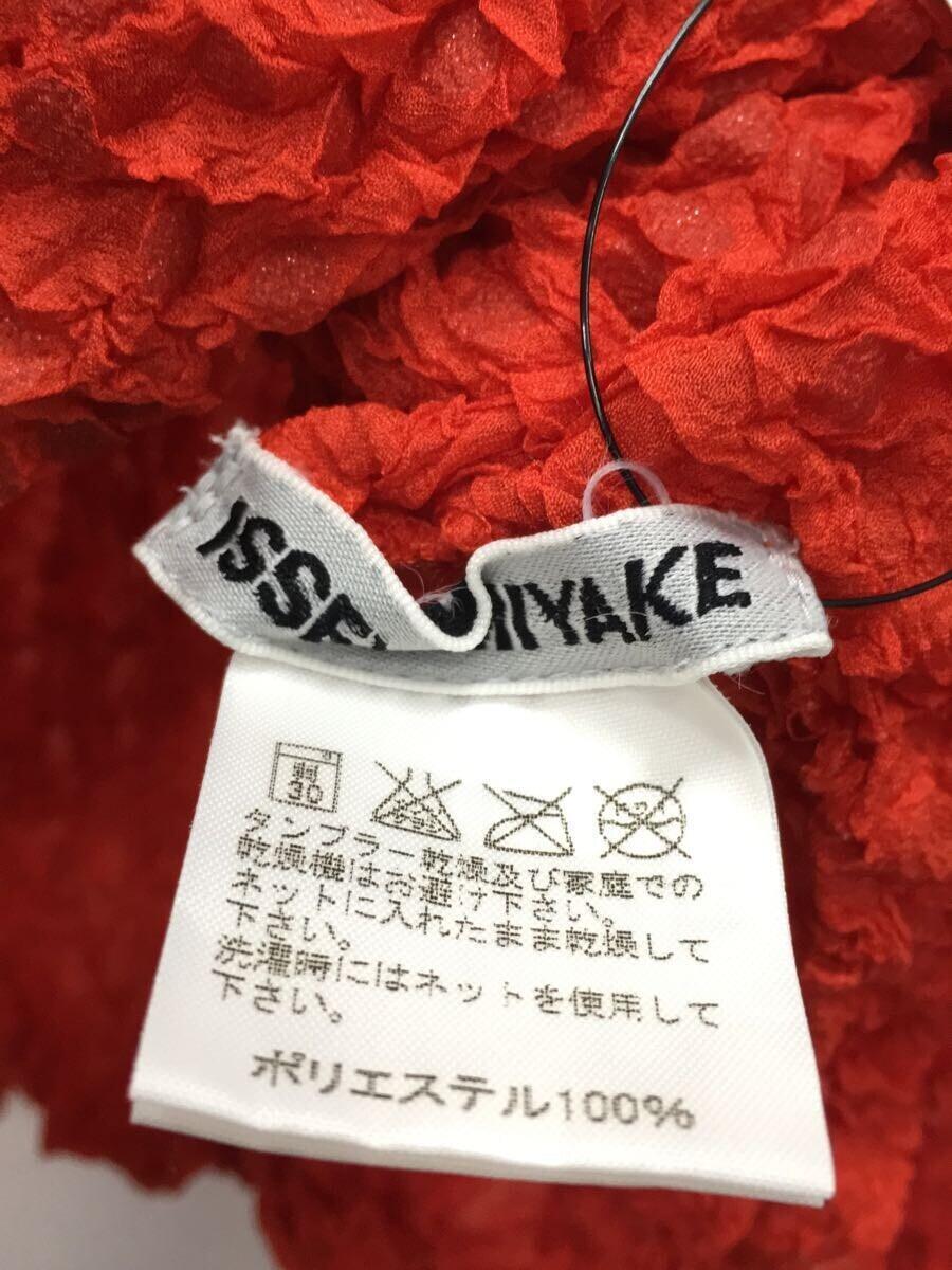 ISSEY MIYAKE◆長袖カットソー/2/ポリエステル/レッド/IM12FJ972/11SS/箔プリント/シワ加工_画像3