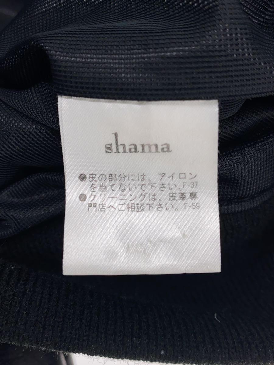 shama◆シングルライダースジャケット/42/牛革/BLK/SH16F1027_画像3