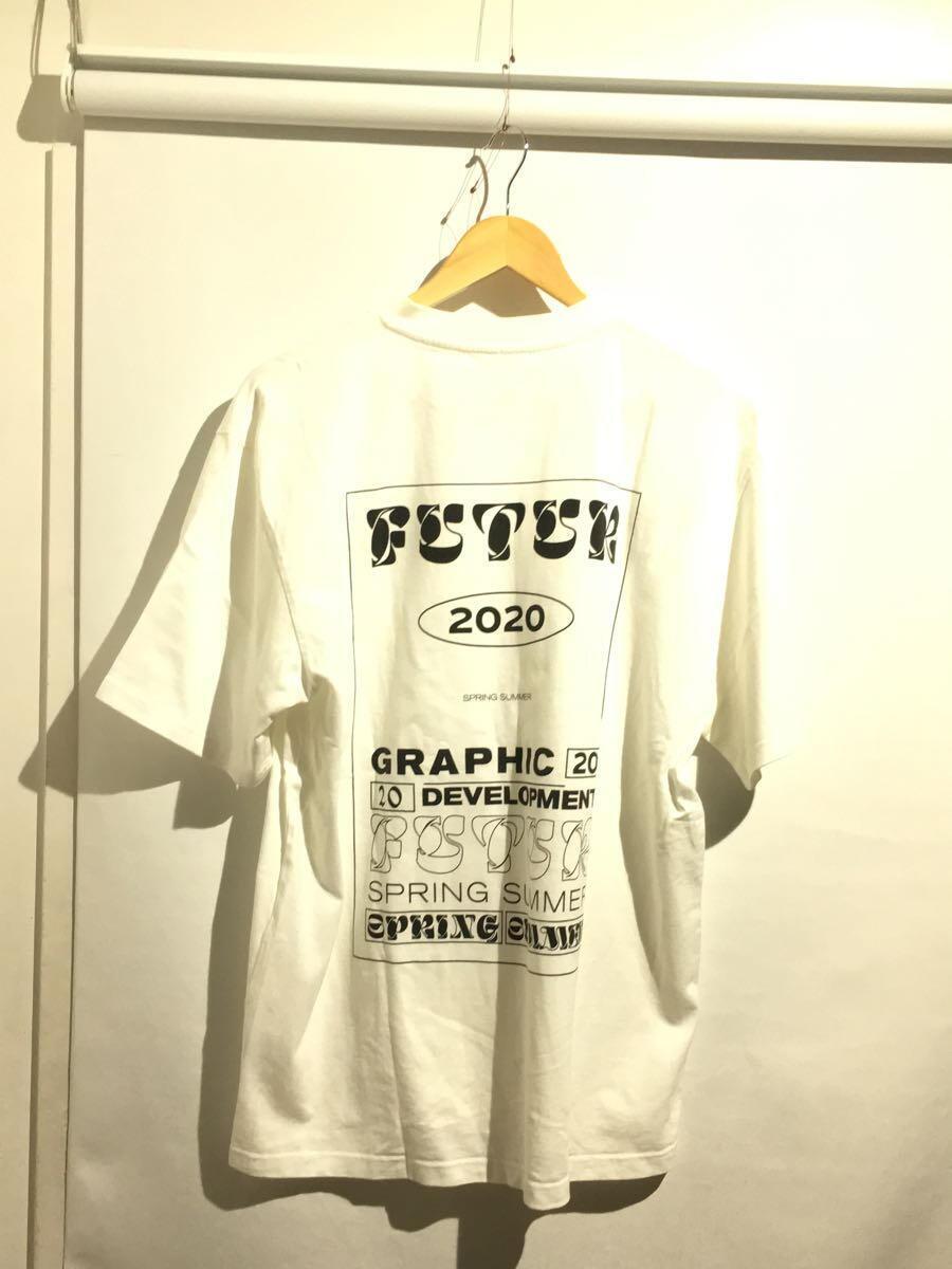 FUTUR◆Tシャツ/L/コットン/WHT/無地_画像2