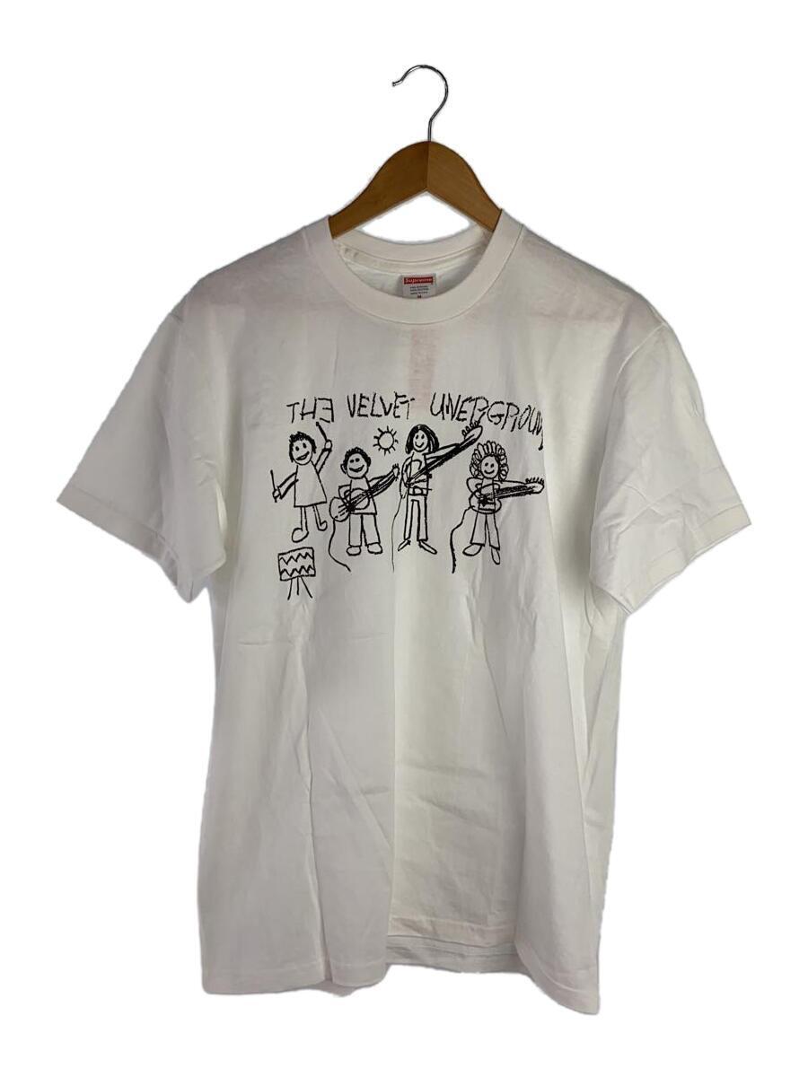 Supreme◆19AW/THE VELVET UNDERGROUND DRAWING TEE/Tシャツ/M/コットン/WHT