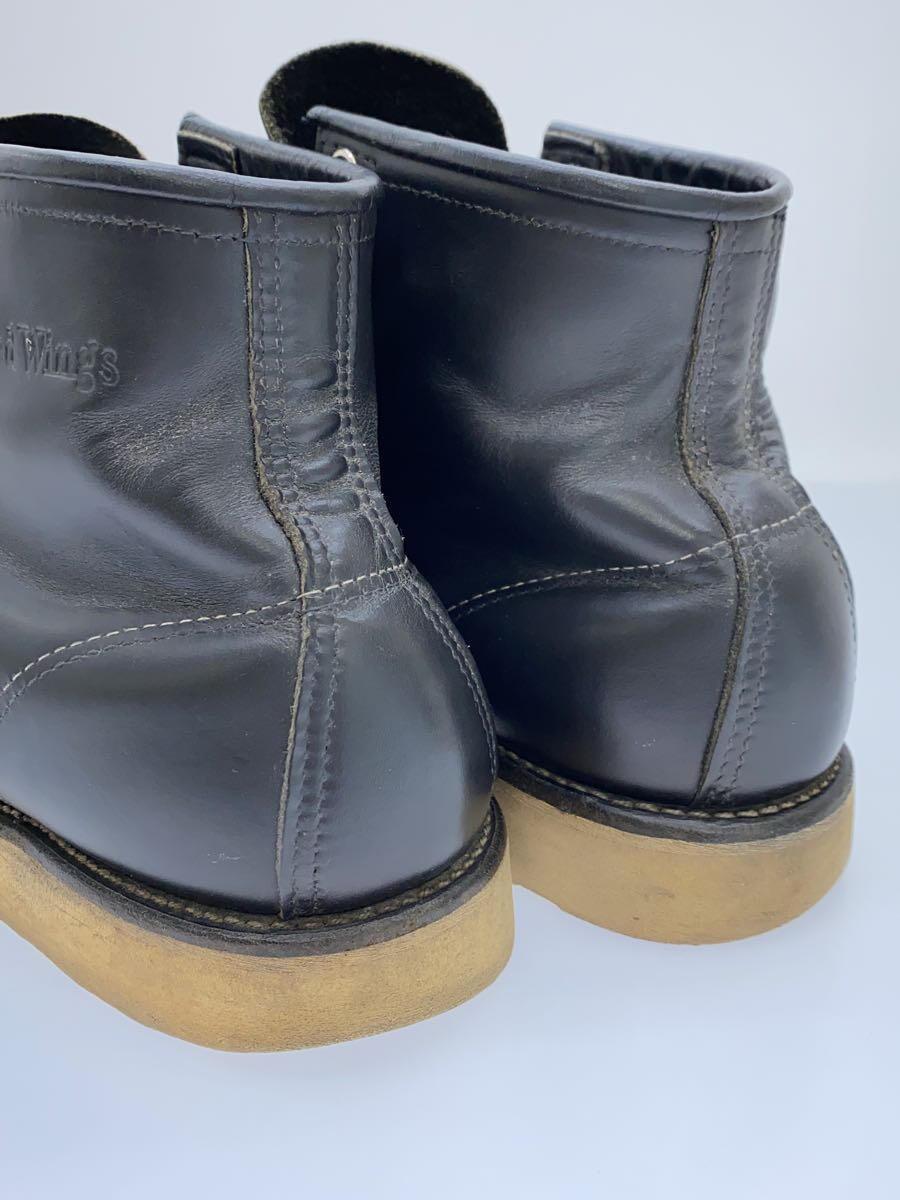 RED WING◆レースアップブーツ/US9/BLK/レザー/8180_画像6