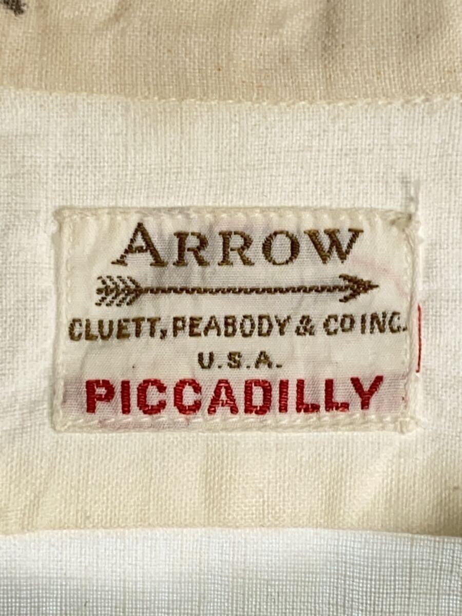 ARROW◆VINTAGE/ヨゴレ有/長袖シャツ/-/コットン/WHT●_画像3