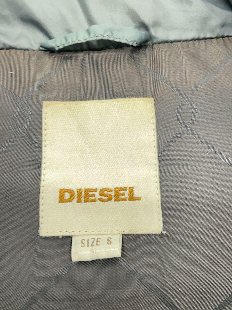 DIESEL◆ダウンベスト/S/ナイロン/GRY/無地_画像3