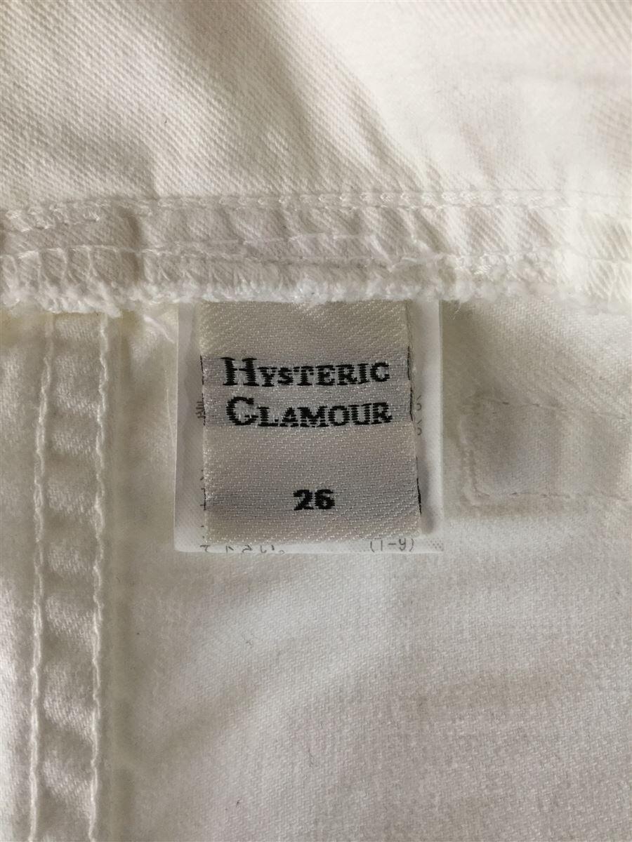 HYSTERIC GLAMOUR◆ボトム/26/コットン/WHT/01202AP02_画像4