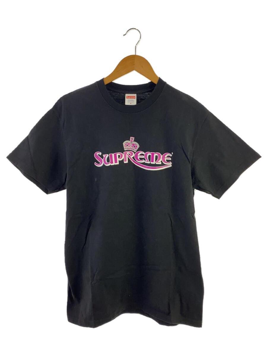 Supreme◆23SS/Crown Tee/Tシャツ/M/コットン/ブラック/無地