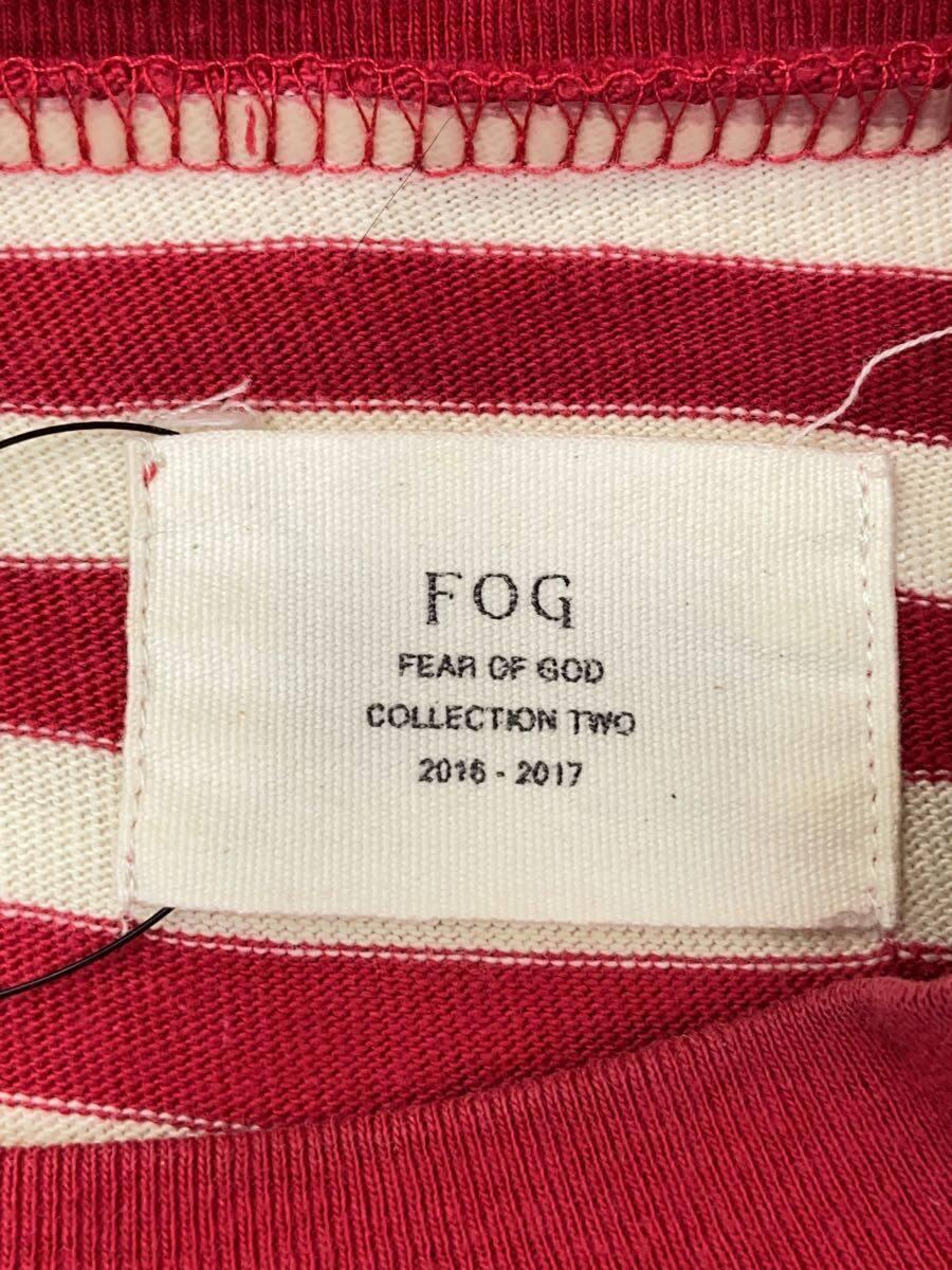 FEAR OF GOD◆長袖Tシャツ/S/コットン/RED/ボーダー/フィアオブゴッド/レッド/赤_画像3