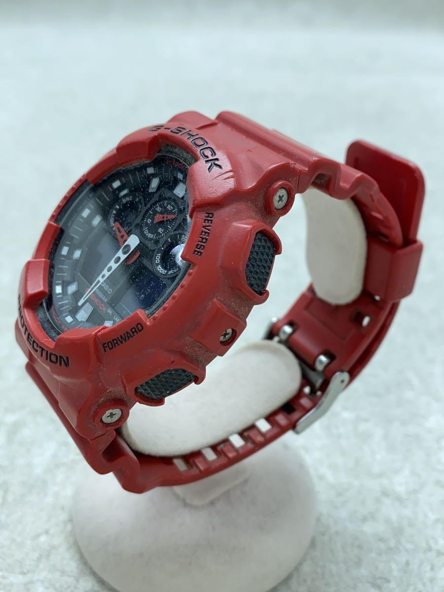 CASIO◆クォーツ腕時計・G-SHOCK/デジアナ/RED_画像2