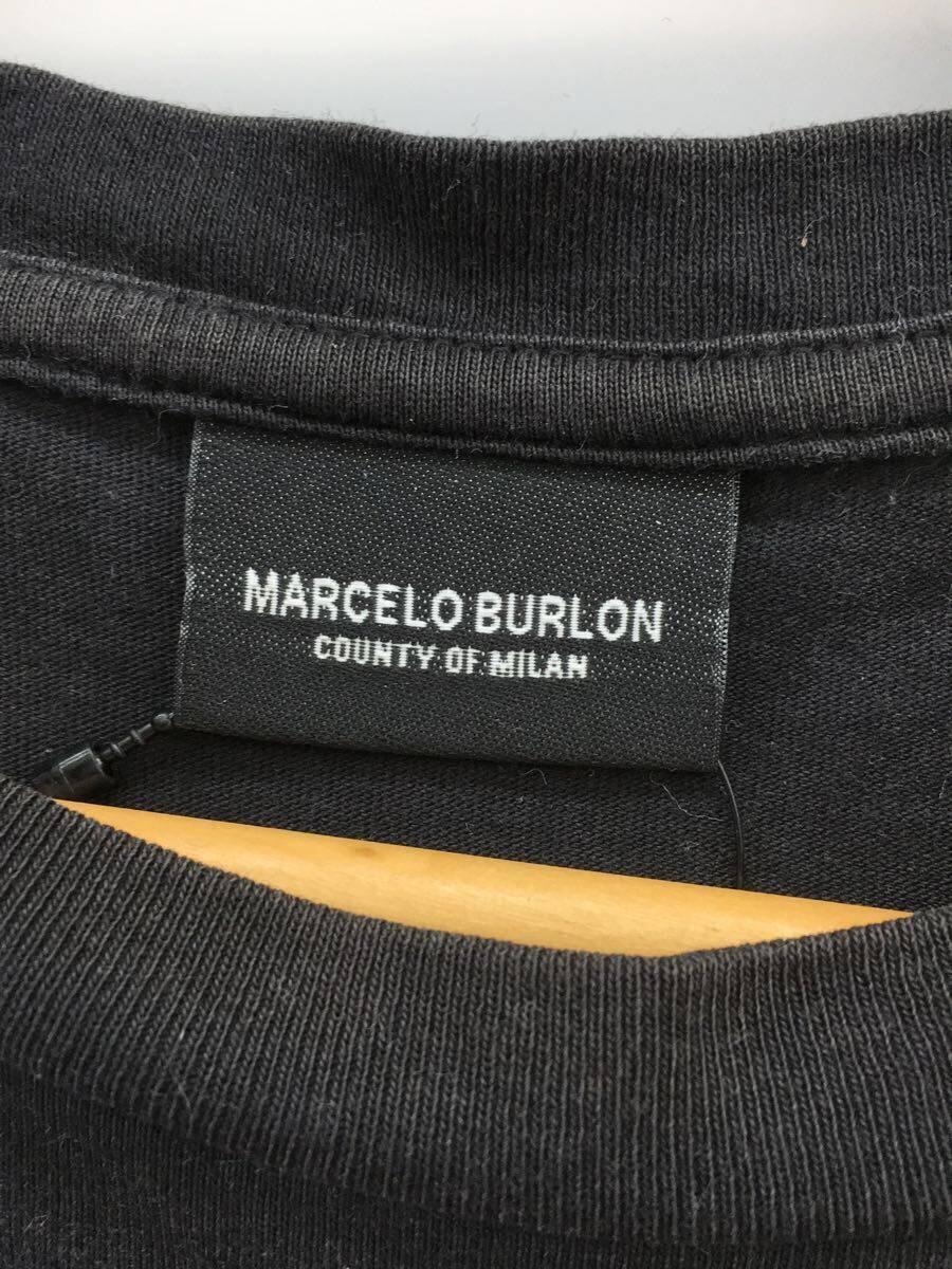 MARCELO BURLON COUNTY OF MILAN◆Tシャツ/S/コットン/BLK/ブラック/使用感有_画像3