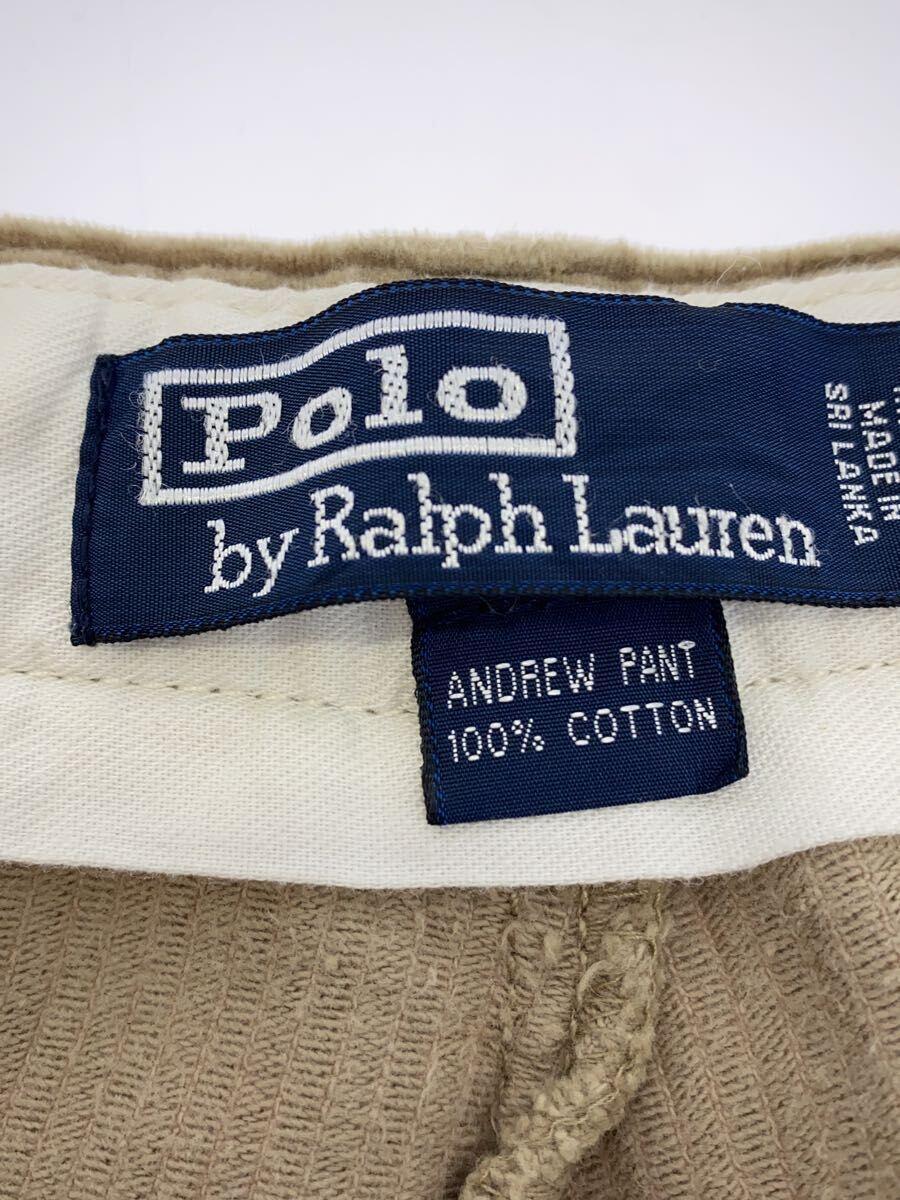 POLO RALPH LAUREN◆ストレートパンツ/38/コットン/KHK/無地_画像4