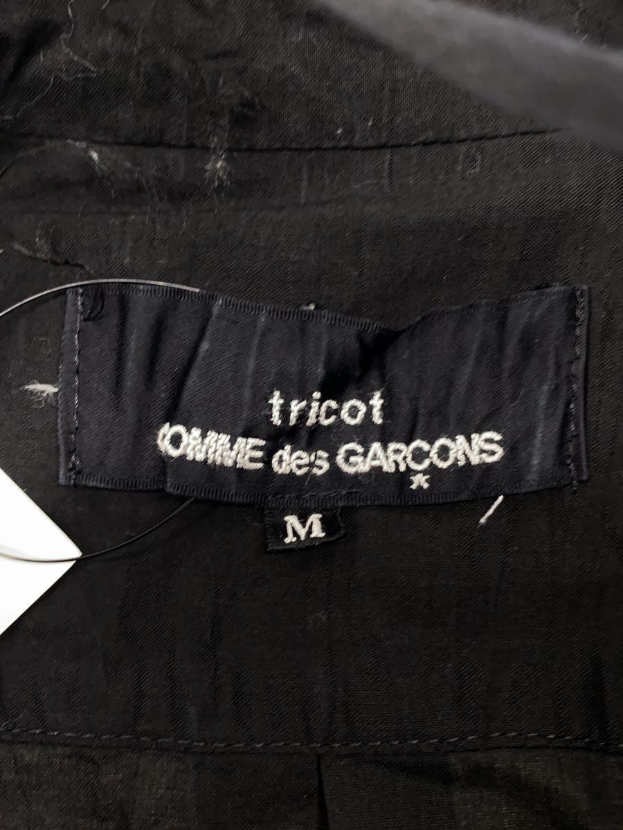 tricot COMME des GARCONS◆シャツワンピース/M/コットン/BLK/TT-O002_画像3